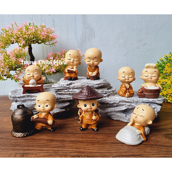 08 tượngu chú tiểu nhí áo nâu cực cute